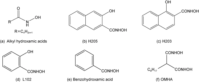 Current Research Status and Prospects of Rare Earth Mineral Processing Reagents earth mineral processing flotation reagents rare collectors depressants frothers leaching agents recovery extraction sustainable mining hydroxamic acids sodium silicate ammonium sulfate environmentally friendly precipitation novel green solutions No. 3picture
