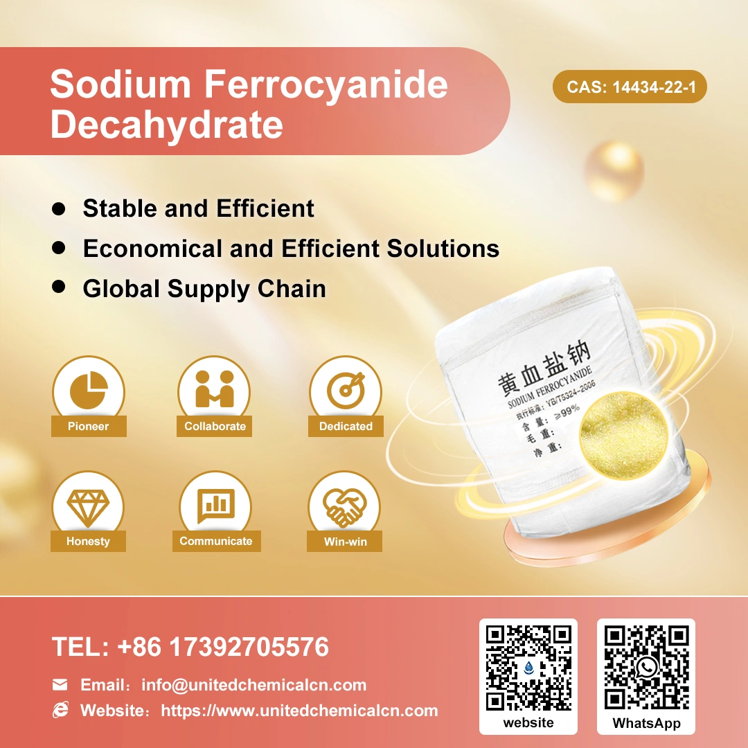 Sodium Ferrocyanide (CAS: 7646-85-7) - High Purity Chemical for Food, Mining, and Industrial Applications CAS 7646-85-7 Food Anti-caking Agent Mining Flotation Reagent Water Treatment Chemicals Raw Material Prussian Blue Corrosion Inhibitor Eco-Friendly Global Supplier No. 1picture